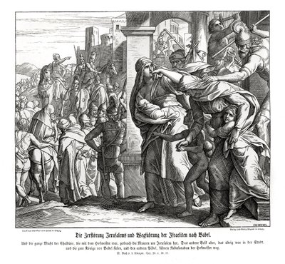 Fall of Jerusalem, 2 Kings by Julius Schnorr von Carolsfeld