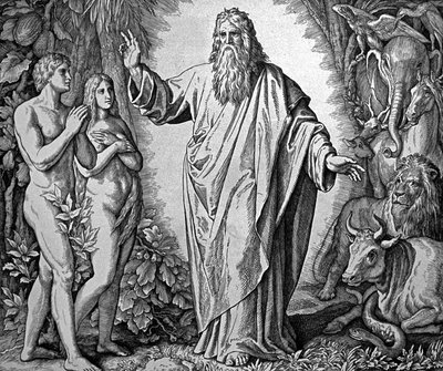 God Creates Adam and Eve by Julius Schnorr von Carolsfeld