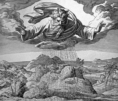 God Watering Earth to Have Grass by Julius Schnorr von Carolsfeld
