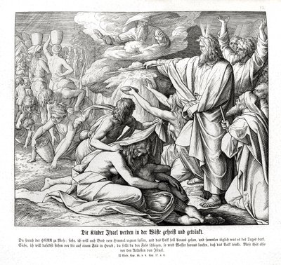 Israelites Receive Food in the Desert, Exodus by Julius Schnorr von Carolsfeld