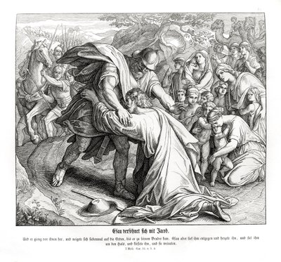 Jacob and Esau Are Reconciled, Genesis by Julius Schnorr von Carolsfeld