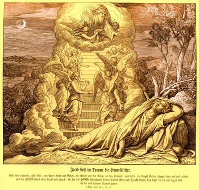 Jacob Dreams of the Ladder to Heaven, Genesis by Julius Schnorr von Carolsfeld