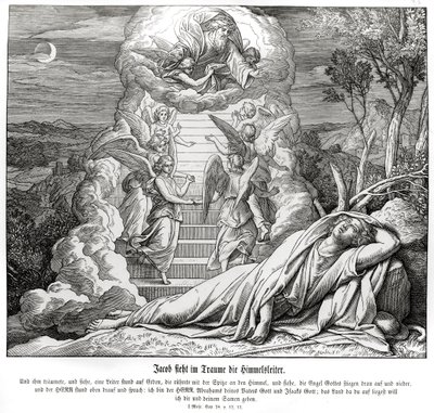 Jacob Dreams of the Ladder to Heaven, Genesis by Julius Schnorr von Carolsfeld