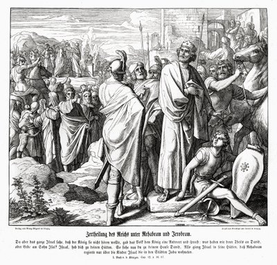 Jeroboam and Rehoboam by Julius Schnorr von Carolsfeld