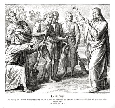 Jesus and Nathaniel, Gospel of John by Julius Schnorr von Carolsfeld