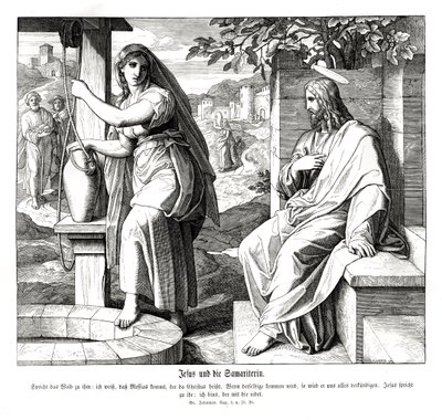 Jesus and the Samaritan woman, Gospel of John by Julius Schnorr von Carolsfeld
