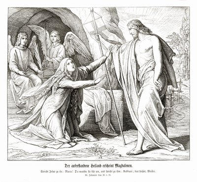 Jesus appears to Mary Magdalene, Gospel of John by Julius Schnorr von Carolsfeld