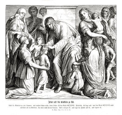 Jesus calls the children to him, Gospel of Mark by Julius Schnorr von Carolsfeld