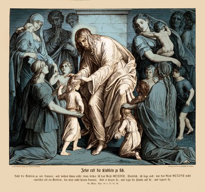 Jesus calls the children to him by Julius Schnorr von Carolsfeld