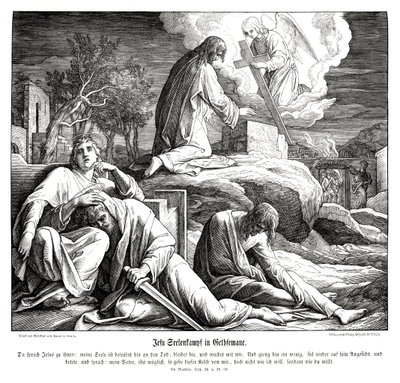 Jesus in the Garden of Gethsemane by Julius Schnorr von Carolsfeld