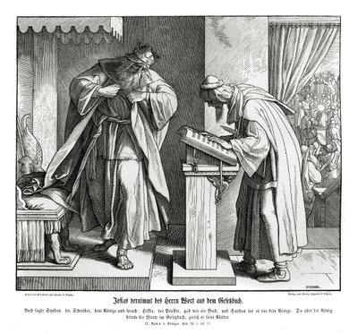 Josiah hears the word of the law, 2 Kings by Julius Schnorr von Carolsfeld