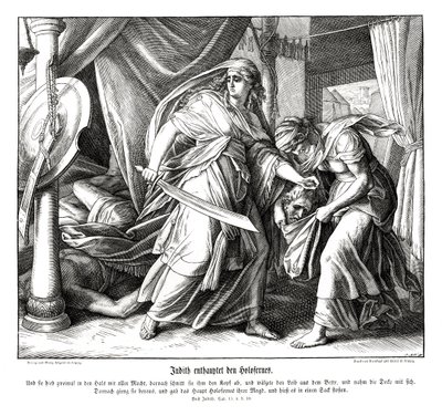 Judith beheads Holofernes, book of Judith by Julius Schnorr von Carolsfeld