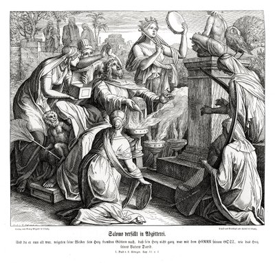 King Solomon Falls into Idolatry by Julius Schnorr von Carolsfeld