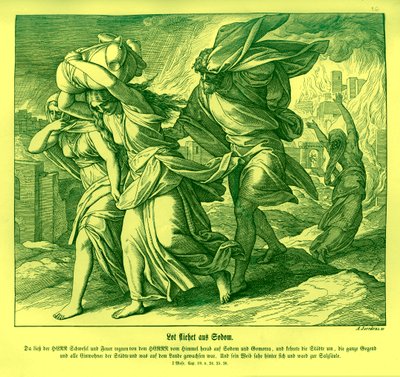 Lot and His Family Flee from Sodom by Julius Schnorr von Carolsfeld