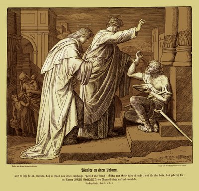 Miracle of the Lame Man by Julius Schnorr von Carolsfeld