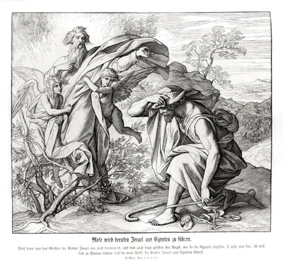 Moses and the Burning Bush, Exodus by Julius Schnorr von Carolsfeld