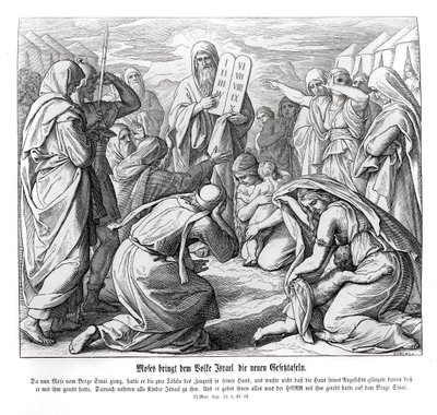 Moses Delivers the Commandments, Exodus by Julius Schnorr von Carolsfeld