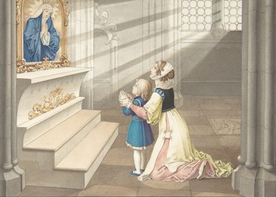 Mother and Daughter in Prayer, ca. 1811-17 by Julius Schnorr von Carolsfeld