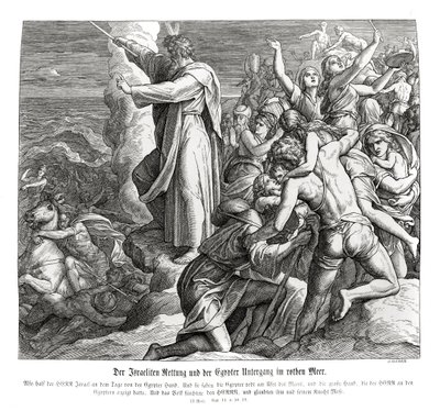 Parting of the Red Sea, Exodus by Julius Schnorr von Carolsfeld