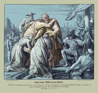 Paul Leaves the Ephesians, Acts of the Apostles by Julius Schnorr von Carolsfeld