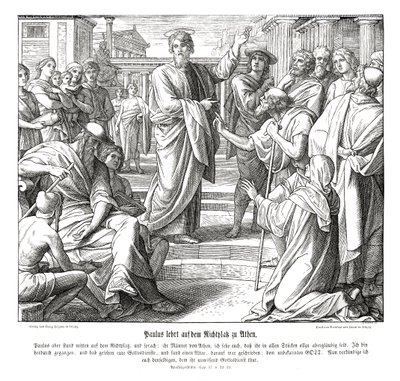 Paul Preaches in Athens by Julius Schnorr von Carolsfeld
