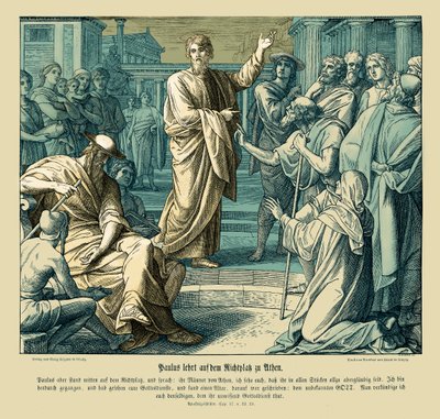 Paul Preaches in Athens, Acts of the Apostles by Julius Schnorr von Carolsfeld