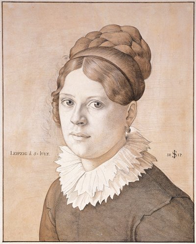Portrait of Henriette Schnorr von Carolsfeld by Julius Schnorr von Carolsfeld