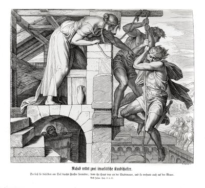 Rahab Rescues Two Israelite Men by Julius Schnorr von Carolsfeld