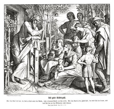Raising children, Book of Sirach by Julius Schnorr von Carolsfeld