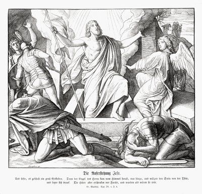 Resurrection of Jesus, Gospel of Matthew by Julius Schnorr von Carolsfeld