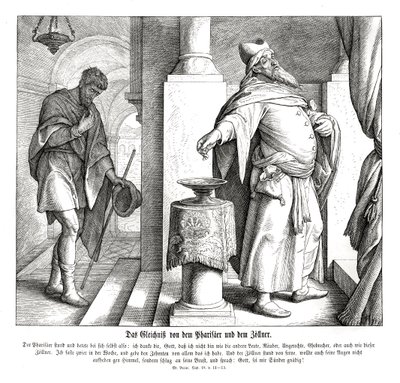 The Pharisee and the Publican by Julius Schnorr von Carolsfeld