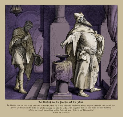 The Pharisee and the publican by Julius Schnorr von Carolsfeld