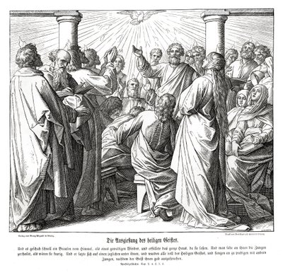 The Apostles are Filled with the Holy Ghost, Acts by Julius Schnorr von Carolsfeld