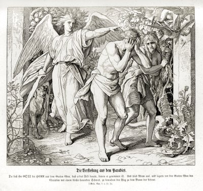 The exile from Paradise, Genesis by Julius Schnorr von Carolsfeld
