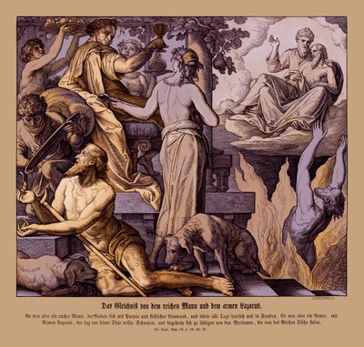 The rich man and the beggar Lazarus by Julius Schnorr von Carolsfeld