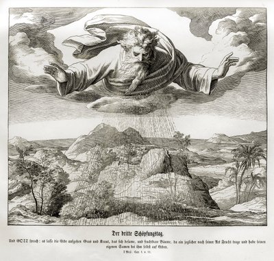 Third Day of Creation, Genesis by Julius Schnorr von Carolsfeld