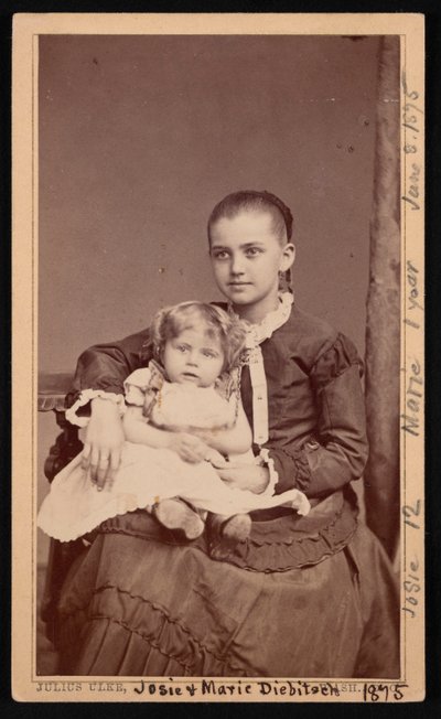 Group Portrait of Herman Henry Diebitsch Children, Marie and Josephine Josie by Julius Ulke