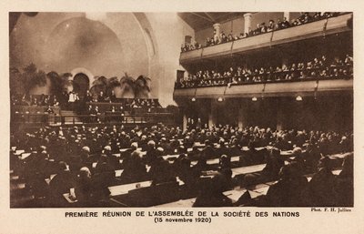 First Meeting of the Company of the United Nations in Geneva November 15 by Jullien F. H.