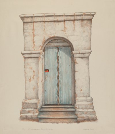Doorway at Mission San Juan by June Dale