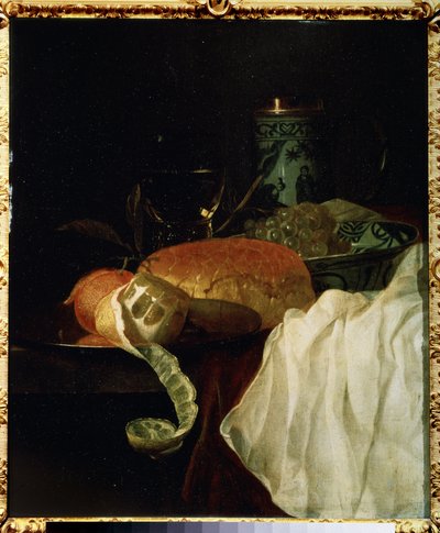 Fruit, Bread and Wine by Jurian van Streeck or Streek