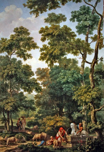 Arcadian landscape with a sphinx by Jurriaan Andriessen