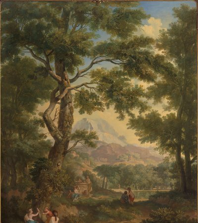 Arcadian Landscape with Children and a Dog by Jurriaan Andriessen