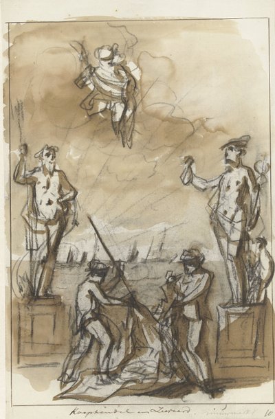 Commerce and Navigation, Decoration on the Nieuwmarkt, 1795 by Jurriaan Andriessen