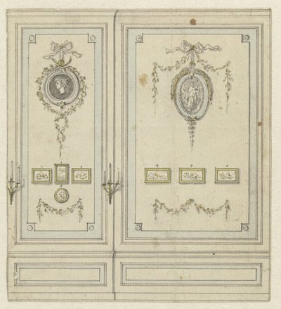 Design for a Part of a Wall for the Side Room of Van Hasselt by Jurriaan Andriessen