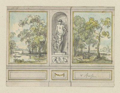 Design Drawing for a Room Wall by Jurriaan Andriessen