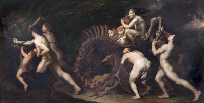 La Carcasse: A Witch Being Drawn On The Skeleton Of A Monster by Jusepe de Ribera