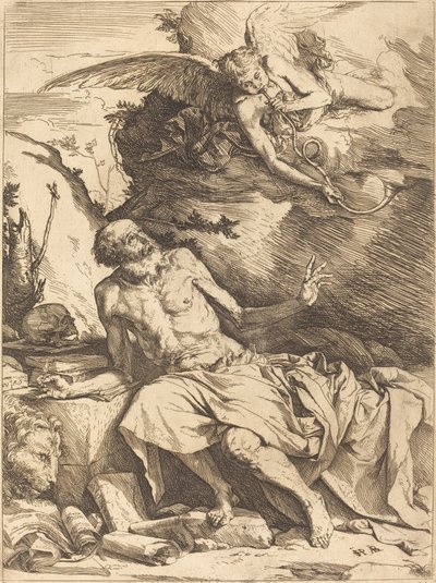 Saint Jerome Hearing the Trumpet of the Last Judgment by Jusepe de Ribera