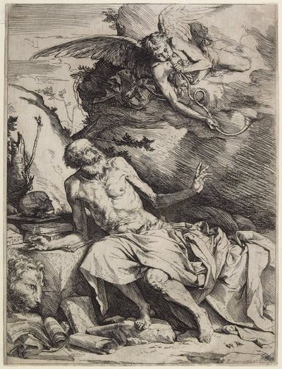 Saint Jerome Hearing the Trumpet of the Last Judgment by Jusepe de Ribera