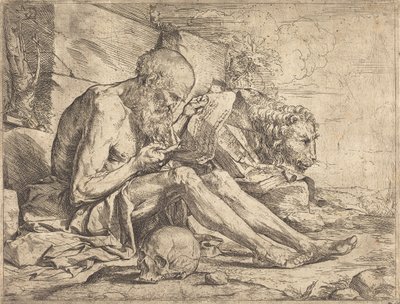 Saint Jerome Reading by Jusepe de Ribera