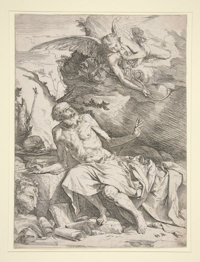 Saint Jerome with the Angel by Jusepe de Ribera